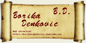 Borika Denković vizit kartica